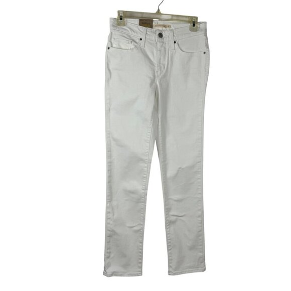 Levi's NEW 314 Shaping Straight White 5 Pocket Denim Jeans Women's Size W27 L32 - Picture 1 of 14